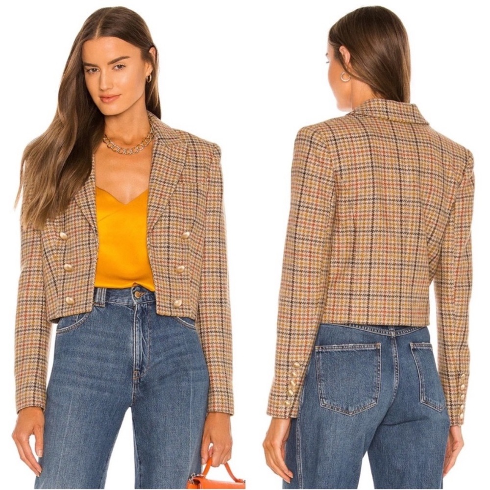 L'AGENCE Multicolor Plaid Double-Breasted Blazer - Picture 16 of 16